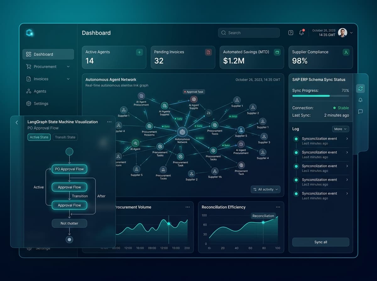 Autonomous Multi-Agent Procurement & Invoice Reconciliation Engine